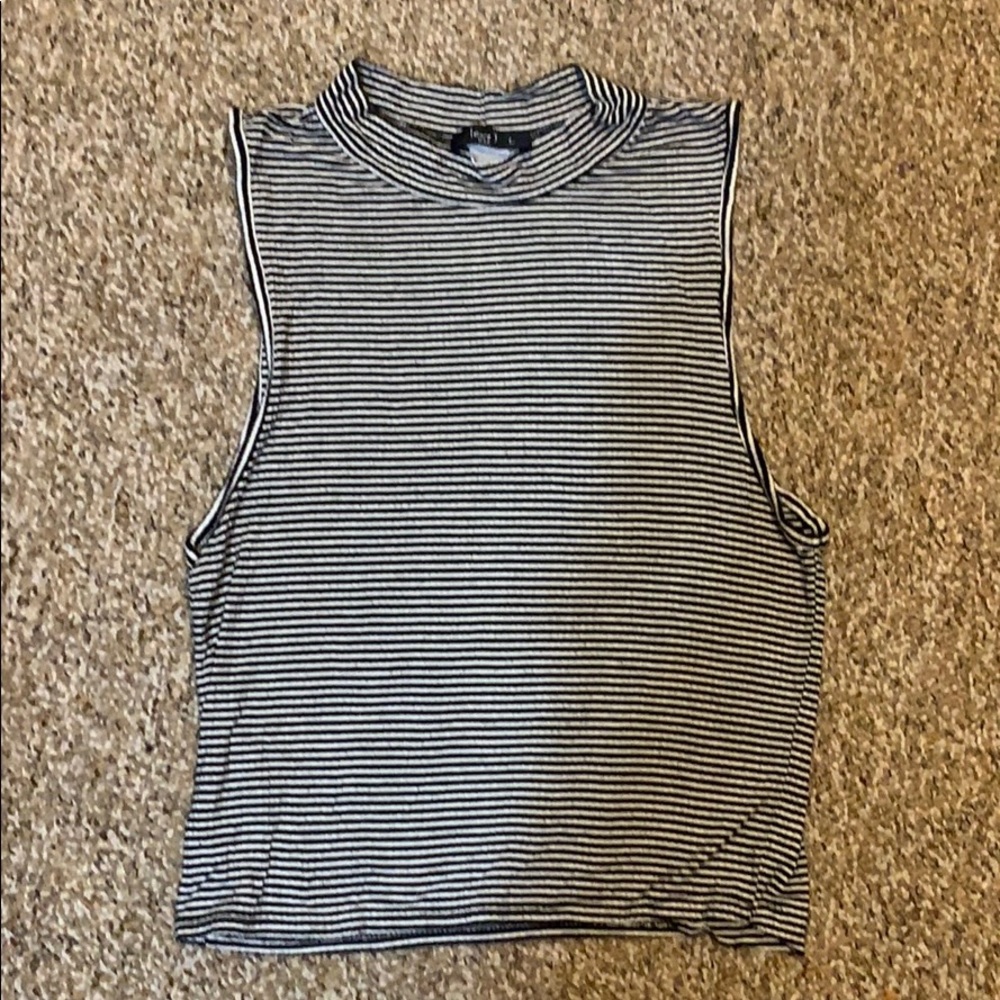 Cropped striped  tank